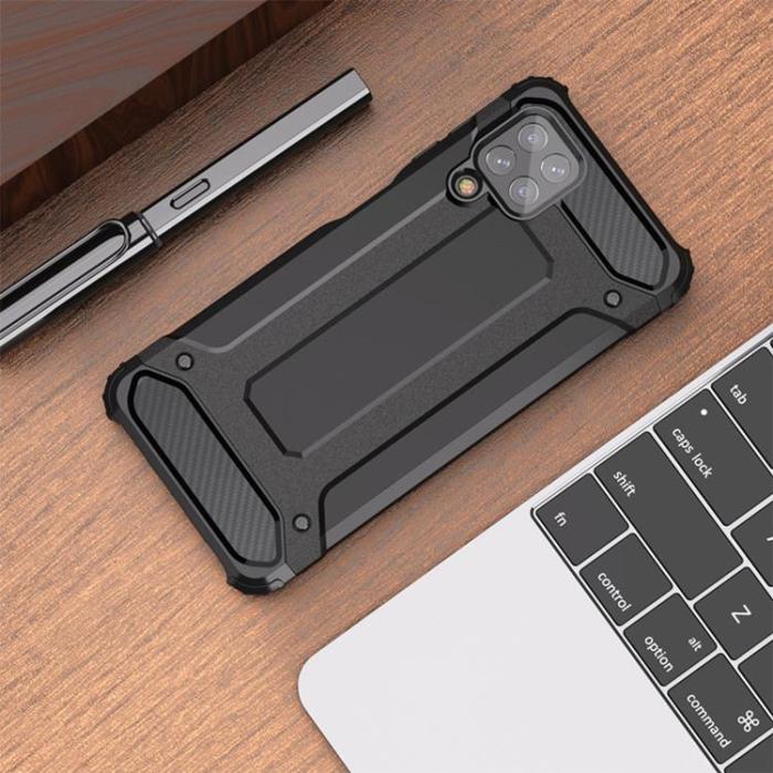 OEM - Galaxy A22 4G Skal Hybrid Armor Tough Rugged - Blå