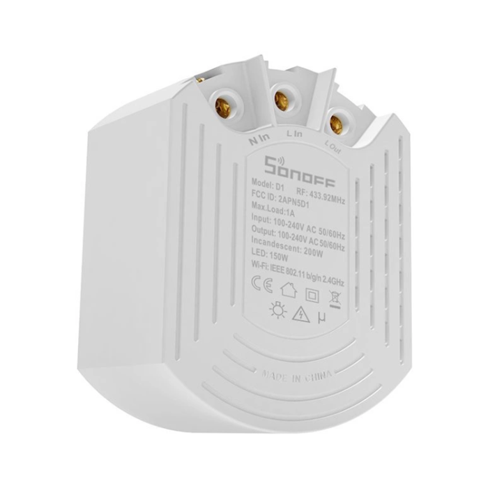 Sonoff - Sonoff D1 Smart Dimmer Switch 433 MHz - Svart