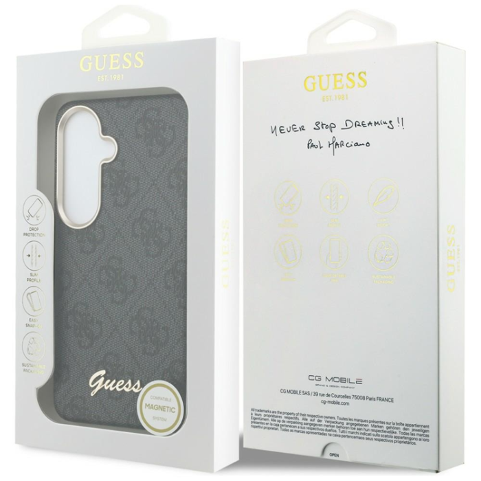 Guess - Guess Mobilskal För Galaxy S26 MagSafe 4G Script - Svart