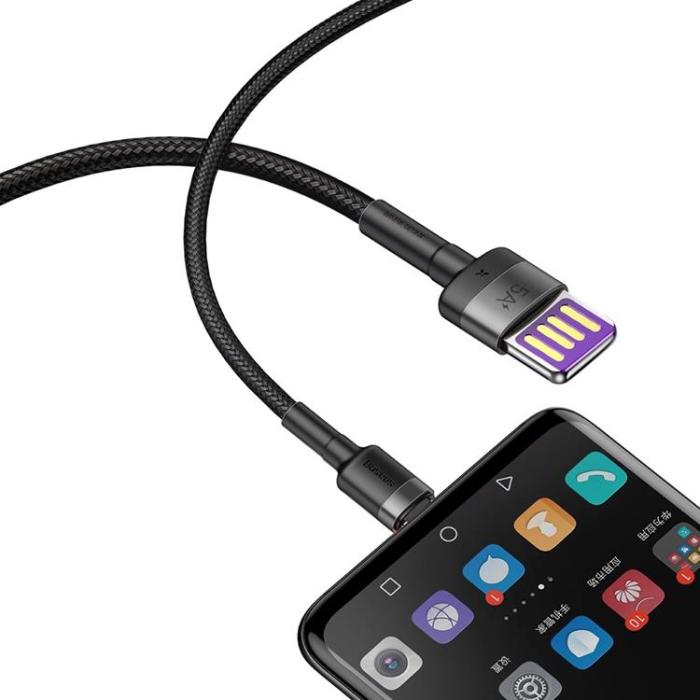 BASEUS - Baseus Cafule USB-C till USB-A kabel 40W 1m - Svart/Grå