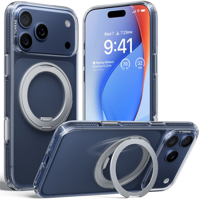 Torras - TORRAS iPhone 17 Pro Max Mobilskal MagSafe O Fitness - Transparent