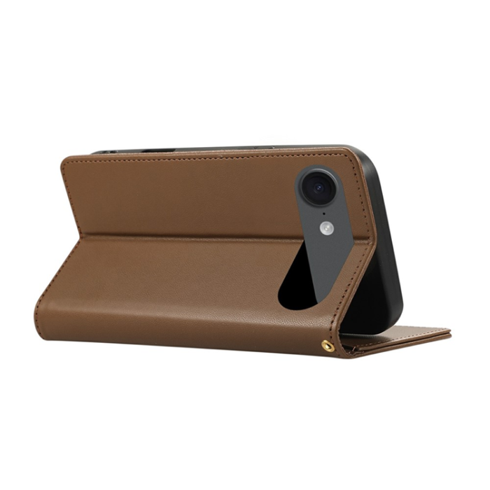 A-One Brand - iPhone 17 Air Plånboksfodral RFID Rhombus Läder - Brun