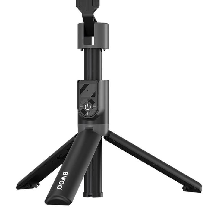 BWOO - BWOO Teleskopisk Selfie Stick Bluetooth med Fjärrkontroll - Svart