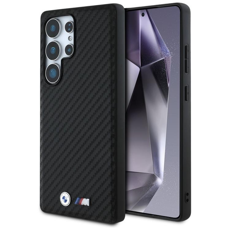 BMW Galaxy S25 Ultra Mobilskal MagSafe Läder Carbon - Svart | 2353 | AlltMobil