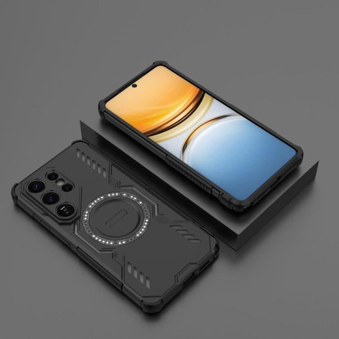 OEM - Mobilskal till Samsung Galaxy S26 Ultra Magnetiskt Butterfly Armor PC TPU Svart