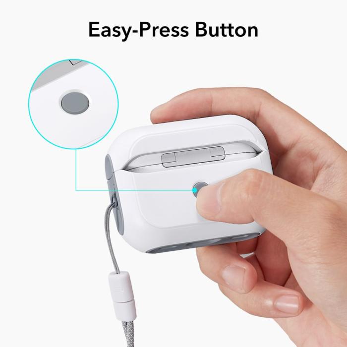 ESR - ESR Magsafe Airpods Pro 1/2 Skal Orbit Halolock - Vit