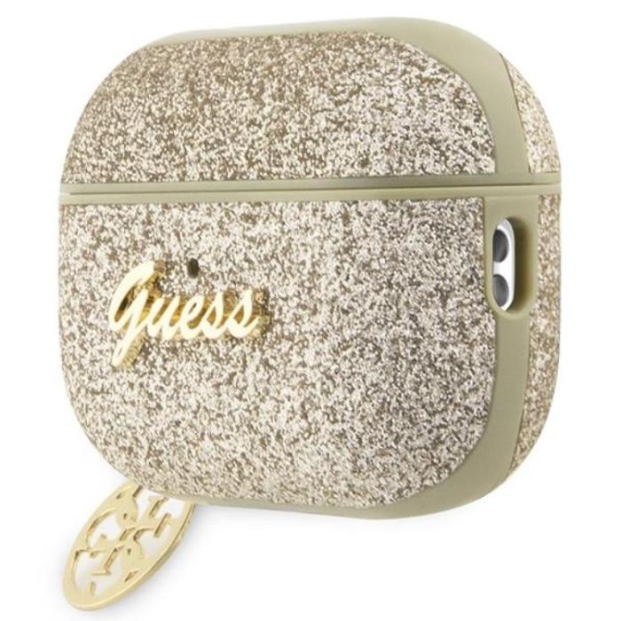 Guess - Guess Airpods Pro 2 Skal Glitter Flake Charm - Guld