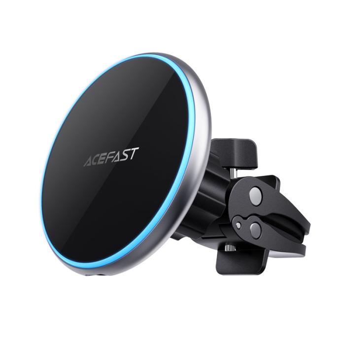 Acefast - Acefast MagSafe Qi Trådlös Billaddare 15W Luftventil - Svart
