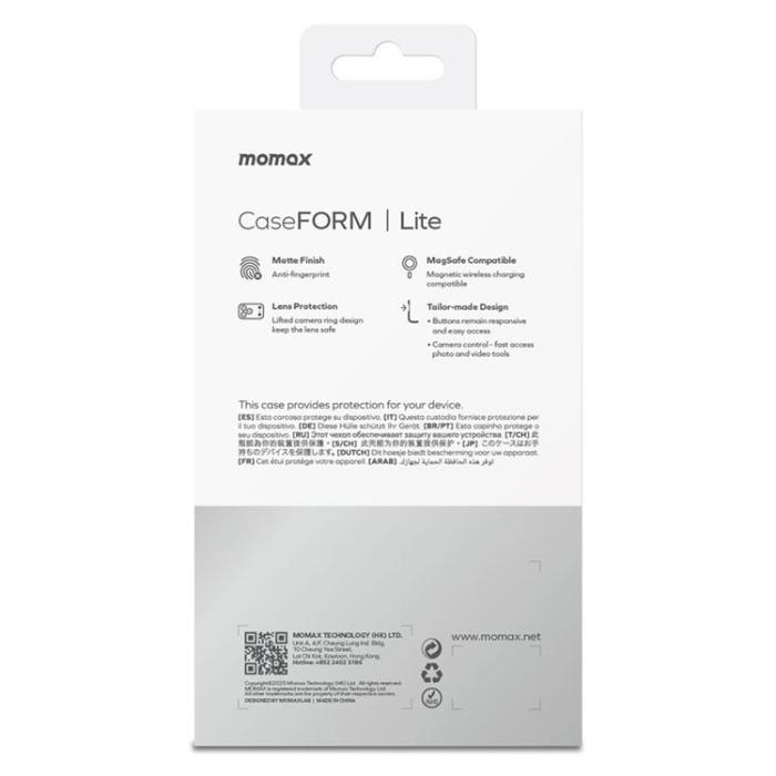MOMAX - MOMAX iPhone 17 Mobilskal MagSafe Ultra Slim - Transparent Svart