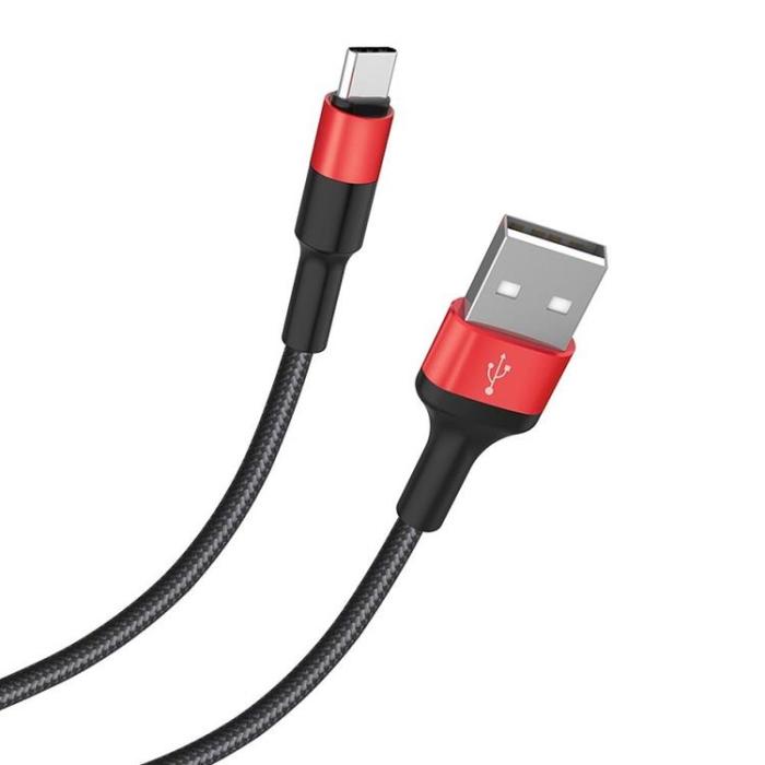 Hoco - Hoco Xpress USB-C Kabel 1m - Svart Röd