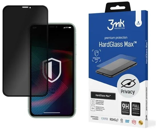 3MK iPhone 11 Härdat glas Skärmskyd Privacy - Svart | 5468 | AlltMobil