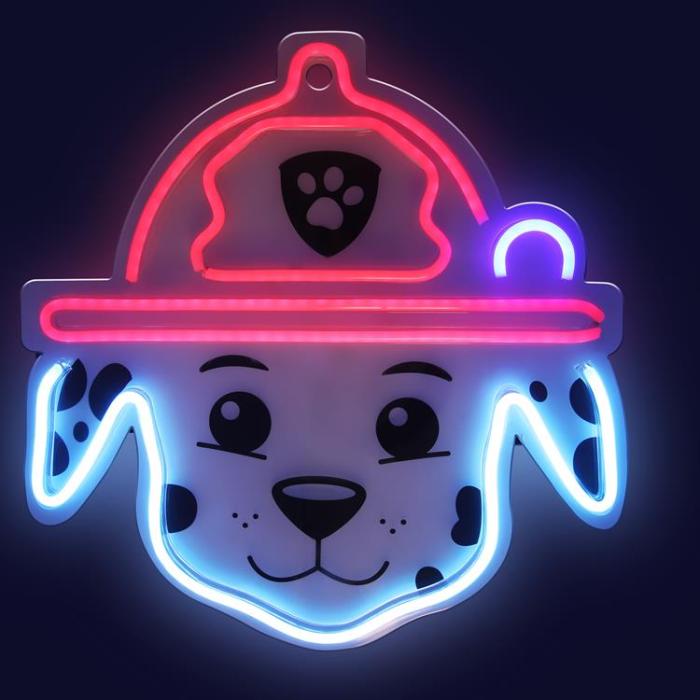 PAW PATROL - Paw Patrol LED Neon Light MARSHALL Plexiglass Hängande
