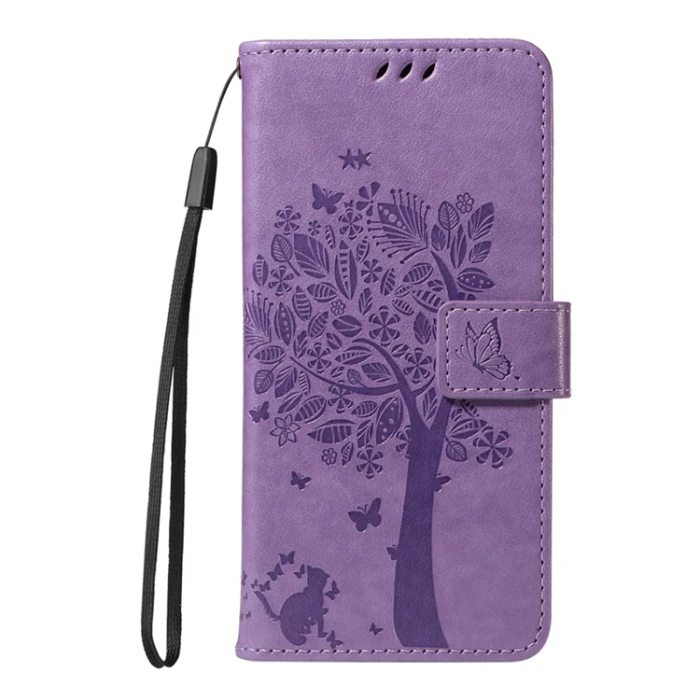 A-One Brand - iPhone 17 Air Plånboksfodral Tree Pattern - Lila