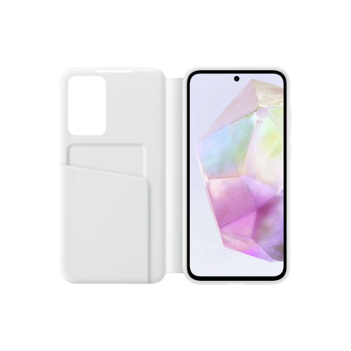 Samsung - Samsung Galaxy A35 5G Plånboksfodral Smart View - Vit