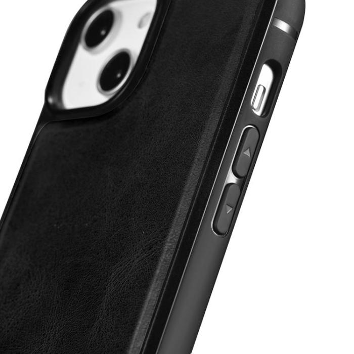 ICARER - iCarer iPhone 14 Skal Magsafe Äkta Läder - Svart