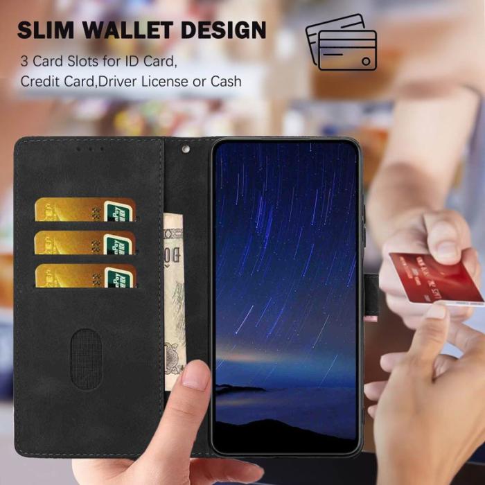 OEM - Samsung Galaxy A57 Plånboksfodral Konstläder Ställ Skydd - Svart