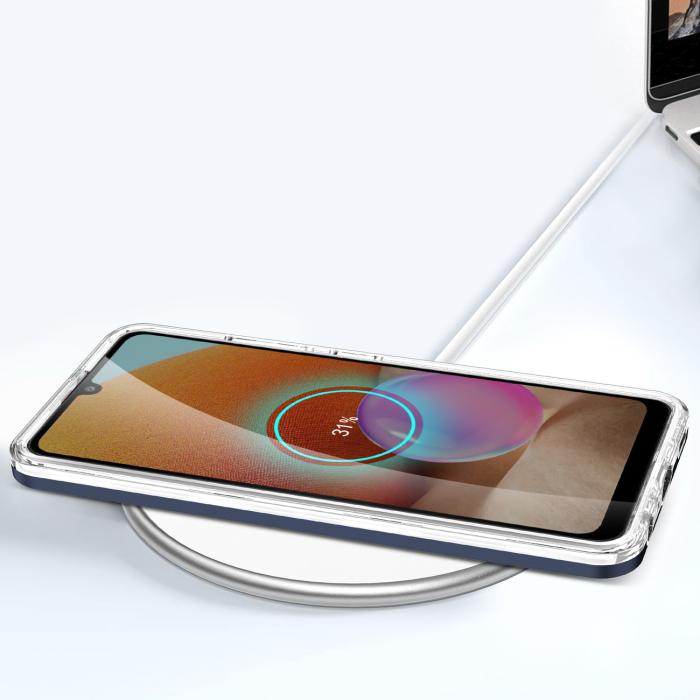 OEM - Galaxy A32 5G Skal Clear 3in1 - Blå