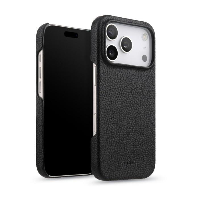 Melkco - MELKCO Mobilskal till iPhone 17 Pro Max Äkta Läder PC Svart