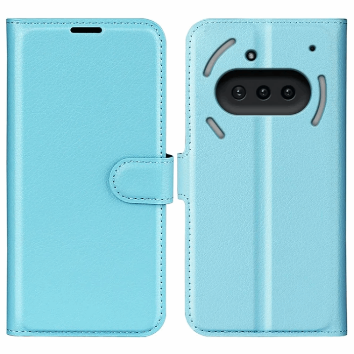 A-One Brand - Nothing Phone (3a) Plånboksfodral Litchi Texture - Blå