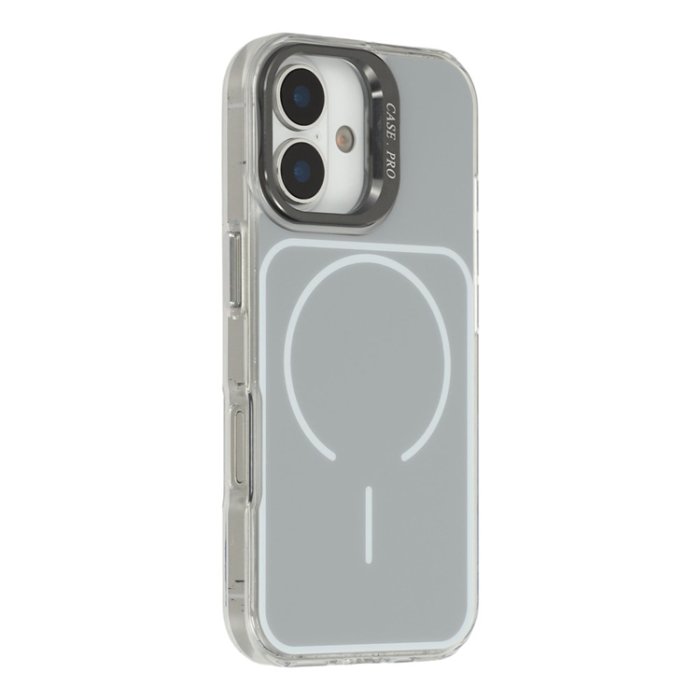 A-One Brand - iPhone 17 Mobilskal MagSafe med Matchande Handrem Lens Kickstand - Grå