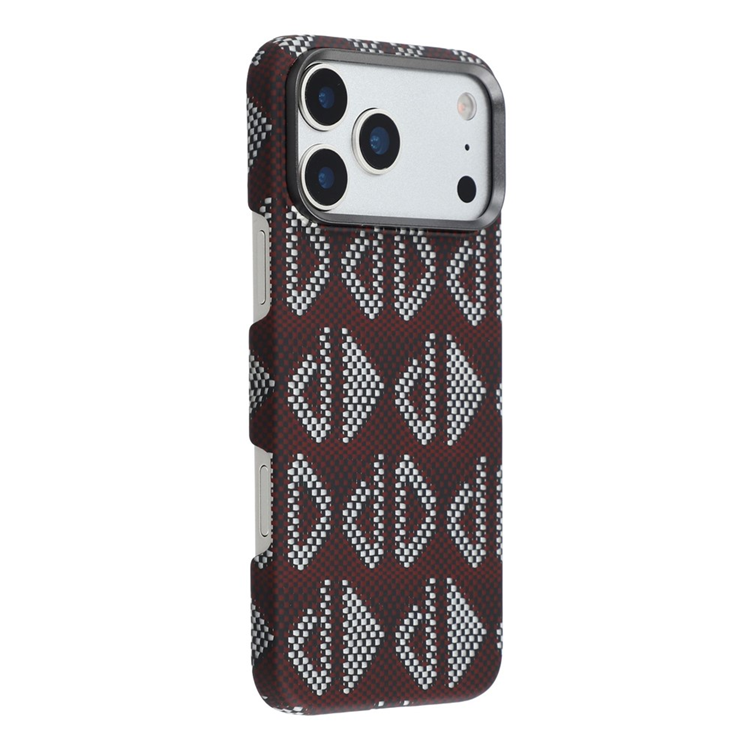 Mobilskal till iPhone 17 Pro Max MagSafe Aramid Fiber Geometric - Röd | 2353 | AlltMobil