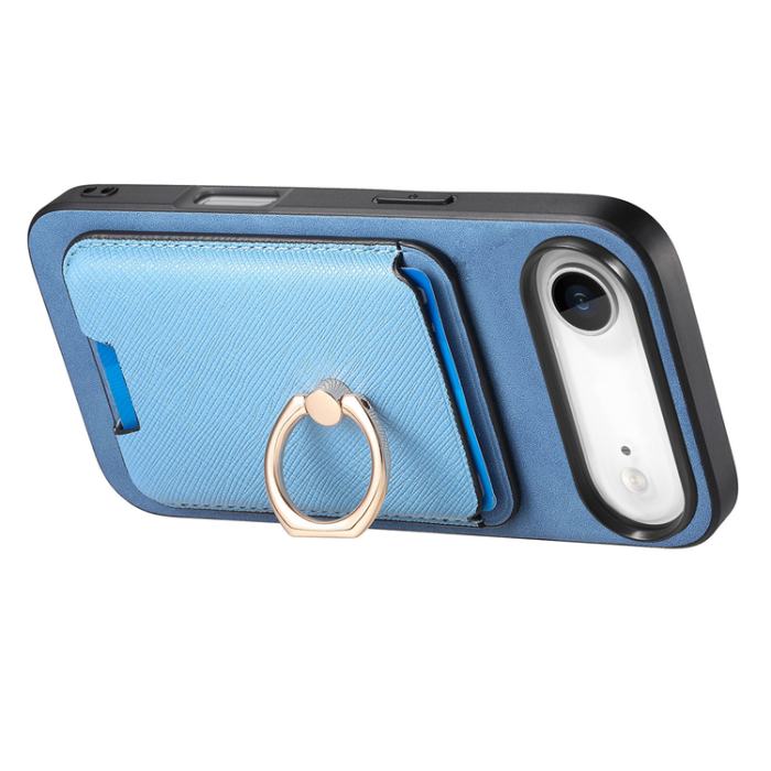 A-One Brand - iPhone 17 Air Mobilskal MagSafe Korthållare Kickstand - Blå
