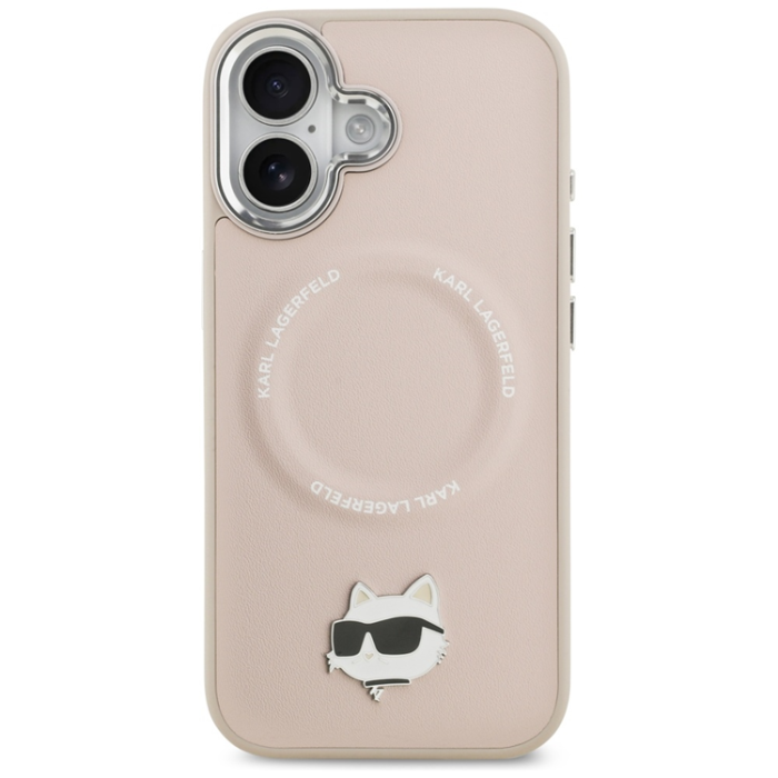 KARL LAGERFELD - Karl Lagerfeld iPhone 17 Mobilskal MagSafe Choupette Pin - Rosa