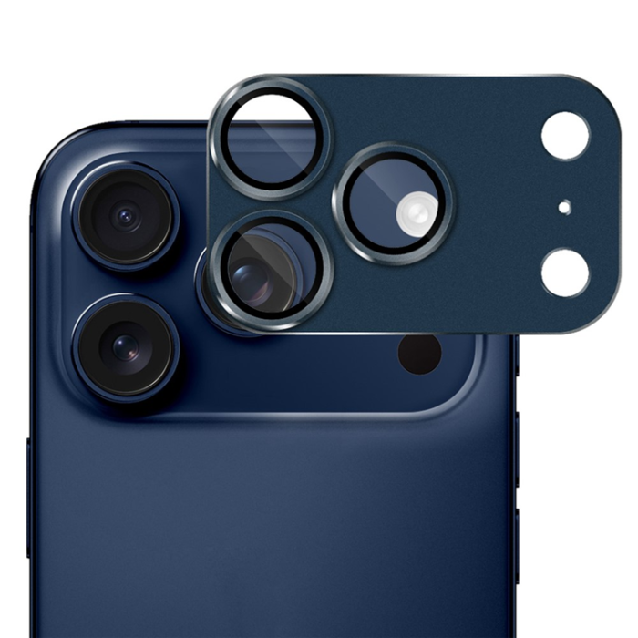 HAT PRINCE - Hat Prince iPhone 17 Pro Härdat Glas Kameralinsskydd AR Metal - Blå