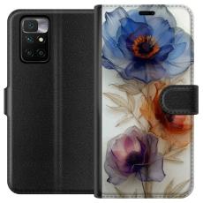 iSecrets - Pl&aring;nboksfodral till Xiaomi Redmi 10 med Silkesblommor