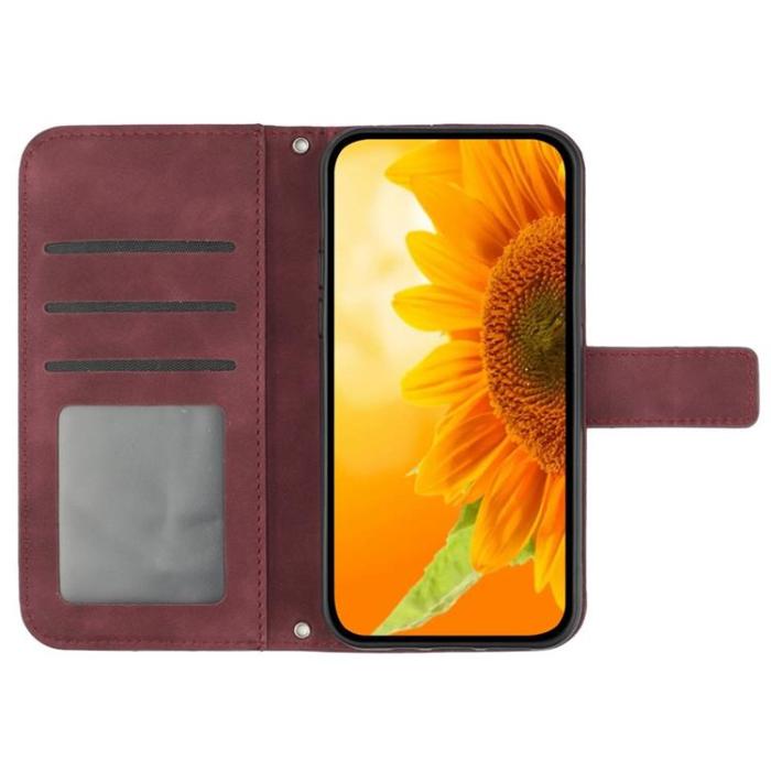 A-One Brand - Sony Xperia 1 VII Plånboksfodral Med Handledsrem - Vinröd