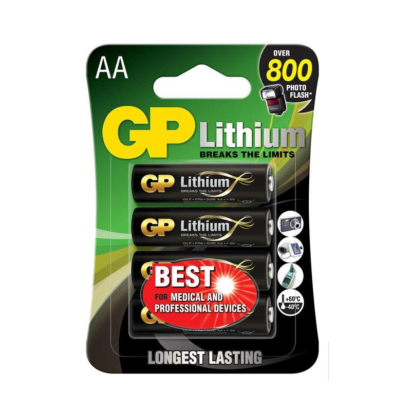 GP Batteri Lithium AA 1,5V 4-Pack