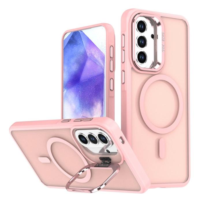 OEM - Mobilskal för Samsung Galaxy S26 Plus Magnetiskt Kickstand PC + TPU - Rosa