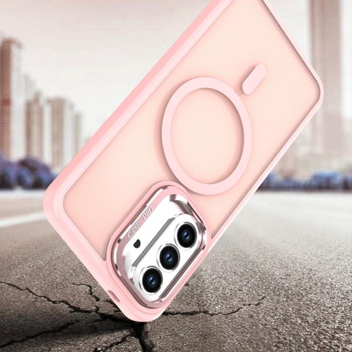 OEM - Mobilskal för Samsung Galaxy S26 Plus Magnetiskt Kickstand PC + TPU - Rosa