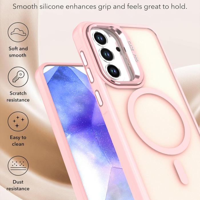 OEM - Mobilskal för Samsung Galaxy S26 Plus Magnetiskt Kickstand PC + TPU - Rosa