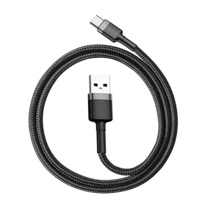 BASEUS - BASEUS Cafule USB-C till USB-A kabel 0.5M - Svart