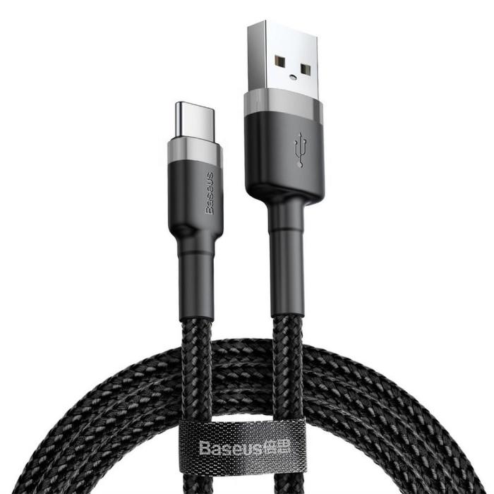 BASEUS - BASEUS Cafule USB-C till USB-A kabel 0.5M - Svart