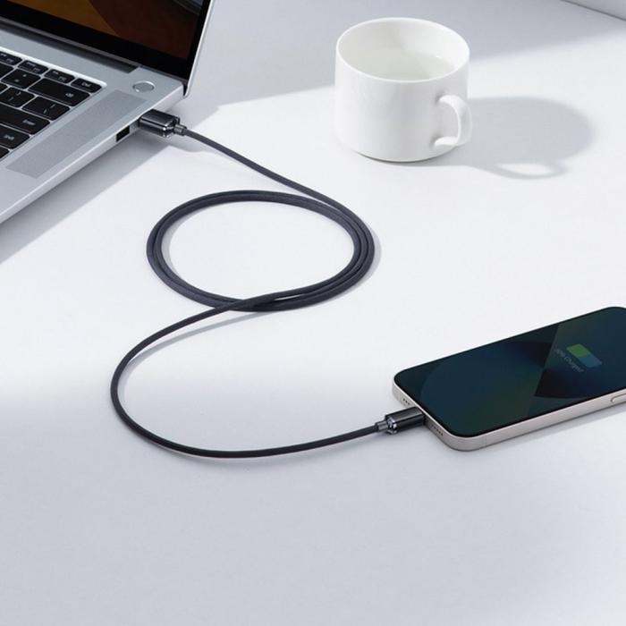 BASEUS - BASEUS Crystal Shine USB-A till Lightning kabel 2,4A 2m svart