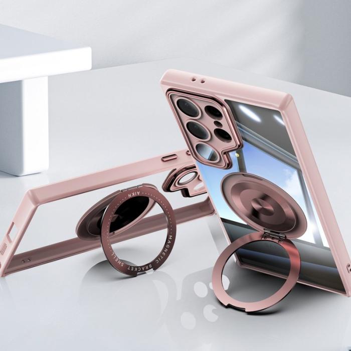 OEM - Mobilskal för Samsung Galaxy S26 Ultra Magnetiskt PC + TPU - Rosa