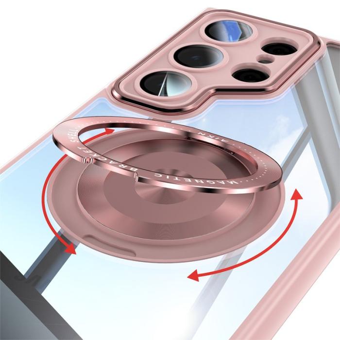 OEM - Mobilskal för Samsung Galaxy S26 Ultra Magnetiskt PC + TPU - Rosa