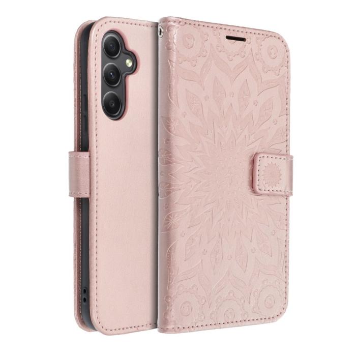 OEM - MEZZO plånboksfodral för Samsung A34 5G mandala roséguld
