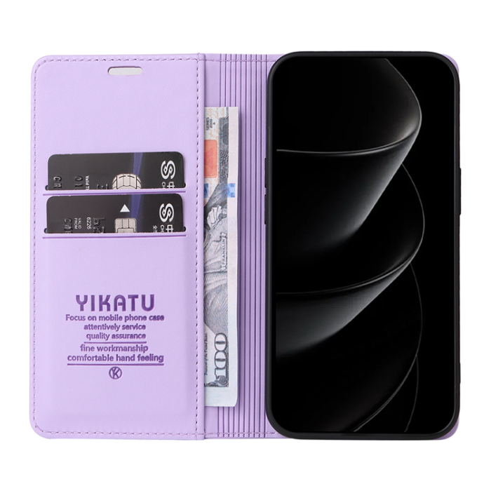 YIKATU - Yikatu iPhone 17 Pro Max Plånboksfodral Magnetic Closure - Ljuslila