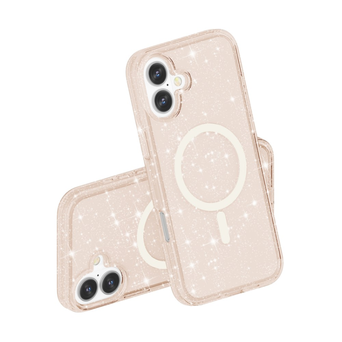 A-One Brand - iPhone 17 Mobilskal MagSafe Puderglitter - Guld