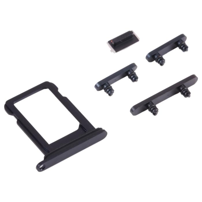 UTGATT1 - iPhone 13 Simkortshållare (Dual) + Sidoknappar - Svart