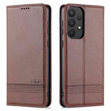 AZNS - AZNS Samsung Galaxy A73 5G Pl&aring;nboksfodral Konstl&auml;der - Brun