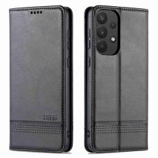 AZNS - AZNS Samsung Galaxy A73 5G Pl&aring;nboksfodral Konstl&auml;der - Svart