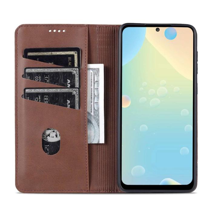AZNS - AZNS Samsung Galaxy A73 5G Plånboksfodral Konstläder - Brun