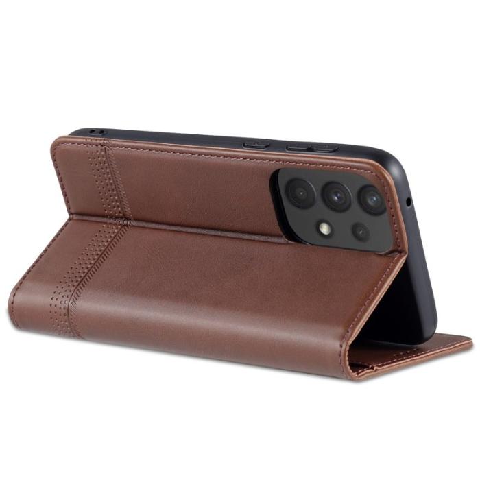 AZNS - AZNS Samsung Galaxy A73 5G Plånboksfodral Konstläder - Brun