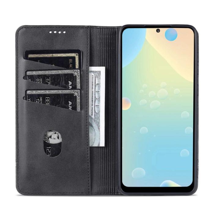 AZNS - AZNS Samsung Galaxy A73 5G Plånboksfodral Konstläder - Svart