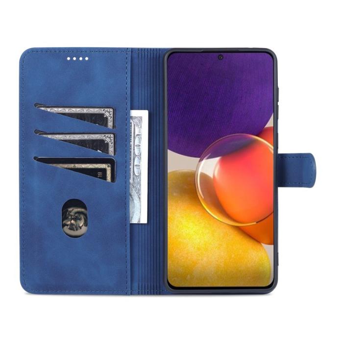 AZNS - AZNS Samsung Galaxy A73 5G Fodral KonstLäder - Blå