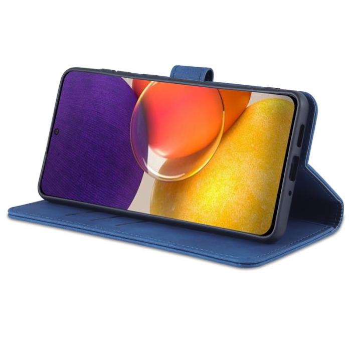 AZNS - AZNS Samsung Galaxy A73 5G Fodral KonstLäder - Blå